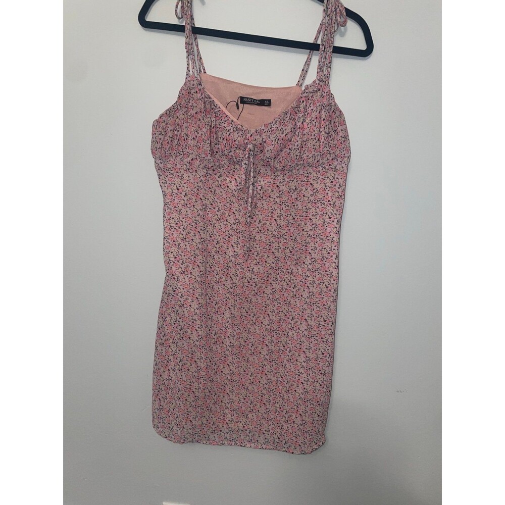Pink floral dress